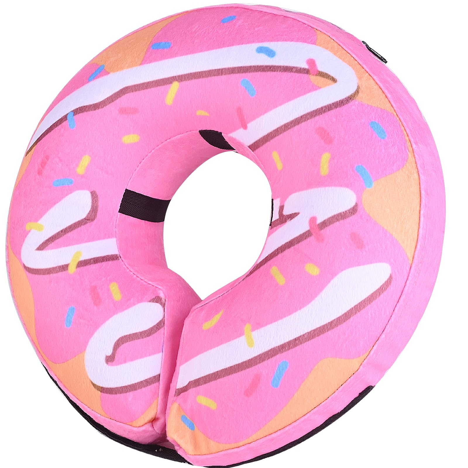 BGGo Inflatable Dog Cone, Soft Adjustable Blow up Donut Collar for After Surgery - Suitable for Small, Medium, Large Dogs and Cats