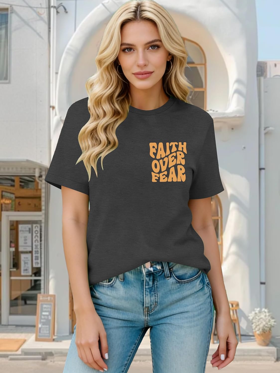 Womens Christian Shirts Funny Bible Verse Graphic T-Shirts Religious Faith Inspirational Short Sleeve Tee Tops - Image 3