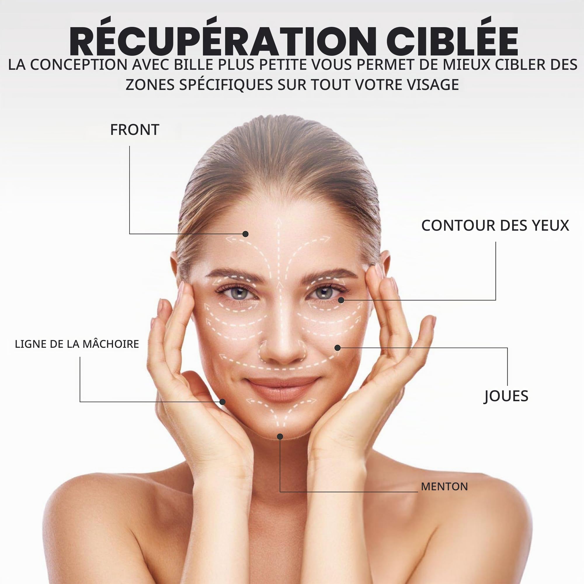 Bell Lot de 2 masseurs de paralysie et stimulateur facial pour paralysie, nerfs et muscles, soulage la raideur et l'inflammation du visage, sous les yeux, la mâchoire, la bouche