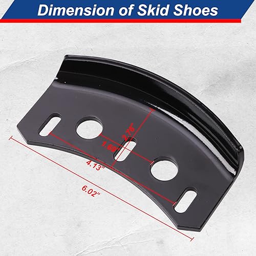 Miniatura 3 de ELITEWILL 2 unidades de zapatos deslizantes para tractores John Deere con soplador de nieve de 42 pulgadas, 44 pulgadas, 46 pulgadas, 47 pulgadas,