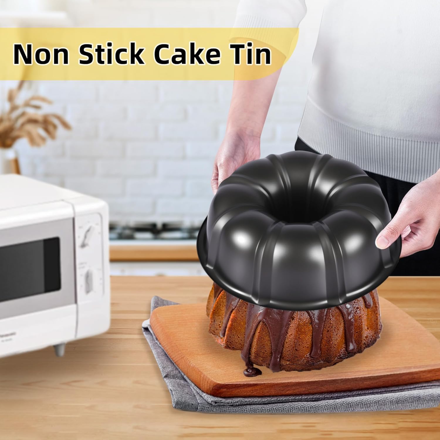 PureBake 8 Inch Bundt Cake Pan - Non-Stick & Durable -4 PureBake 8 Inch Bundt Cake Pan - Non-Stick & Durable -4