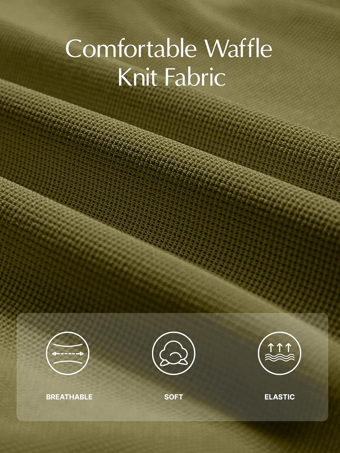 EVALESS Women's Wide Leg Pants Elastic High Waisted Waffle Knit Casual Palazzo Pants Trousers with Pockets - Image 5