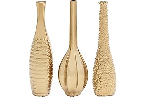 3-Piece Small Gold Vases by Deco 79
