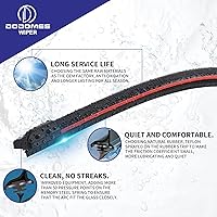 Vista 3 de Juego de 2 limpiaparabrisas prémium de calidad de fabricante original de 26 pulgadas y 17 pulgadas para todas las estaciones (juego de 2)