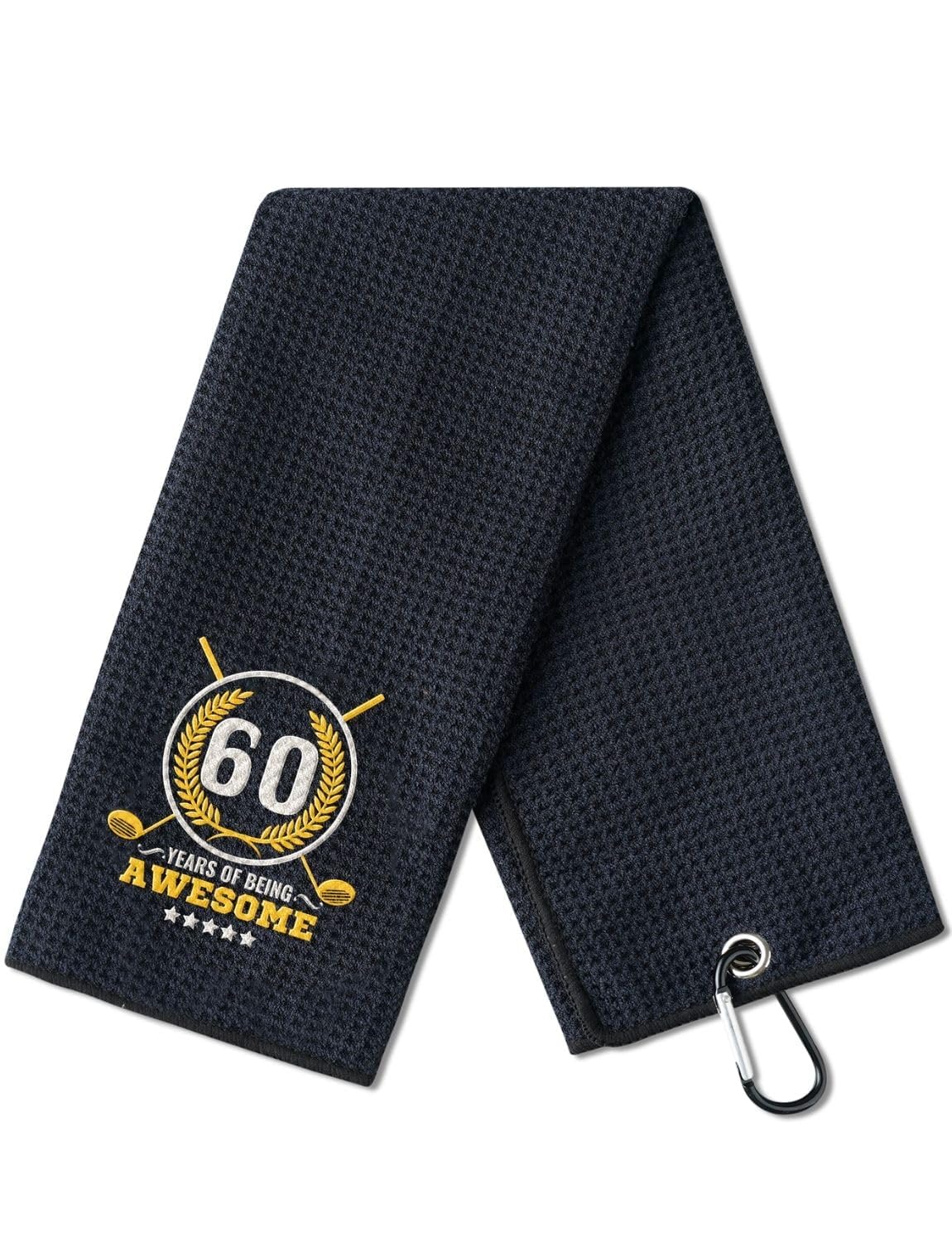 CybGene 60th Birthday Gifts for Men, Funny Golf Towels, 60 Years Old Gift for Golf Lovers, Husband, Dad, Grandpa, Boss, Coworkers
