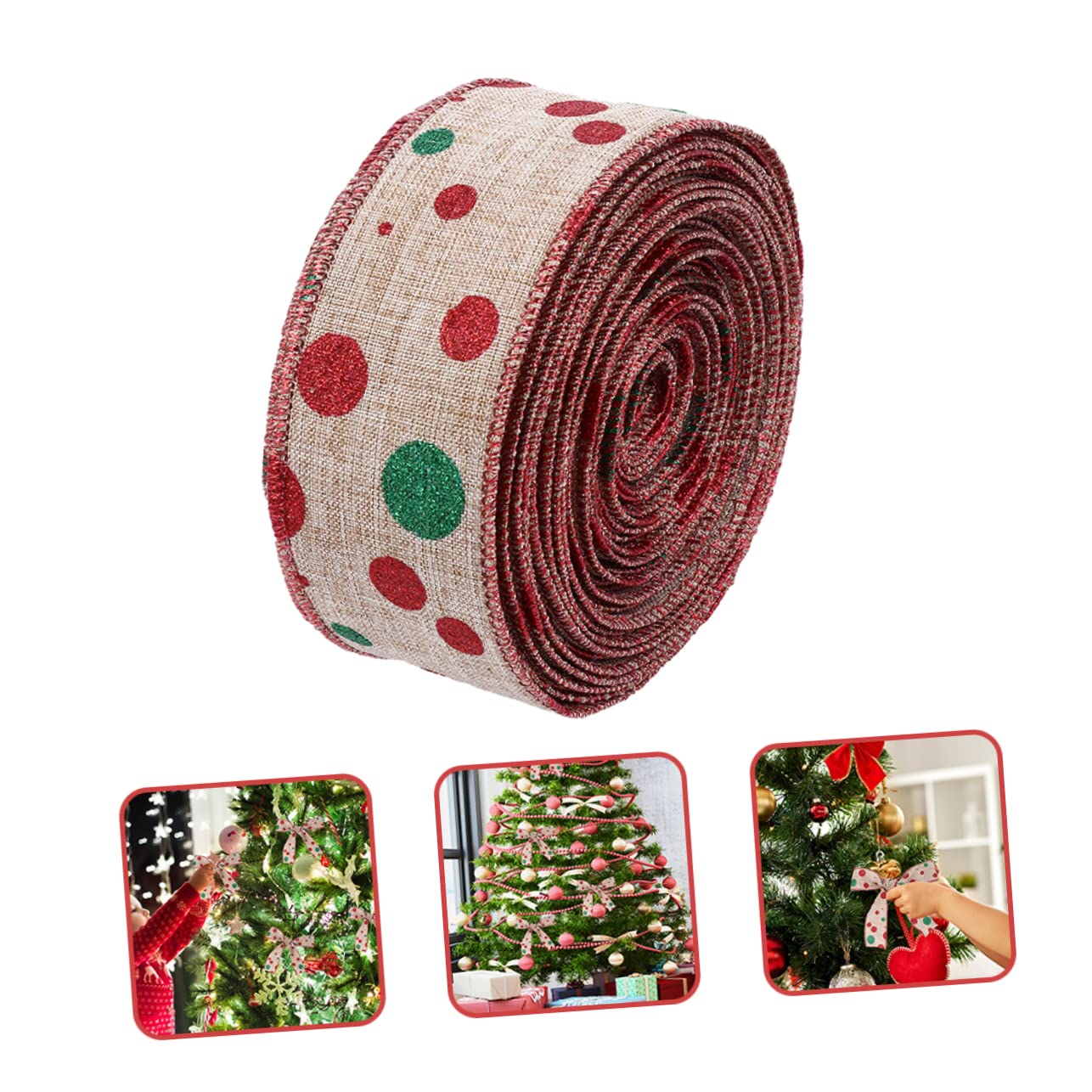 FOMIYES 4 Rollen -Leinenband Weihnachtsband seidenband Hochzeitsband dekoratives Geschenkband das praktisches Wickelband dekoratives Schnur Dekorationen