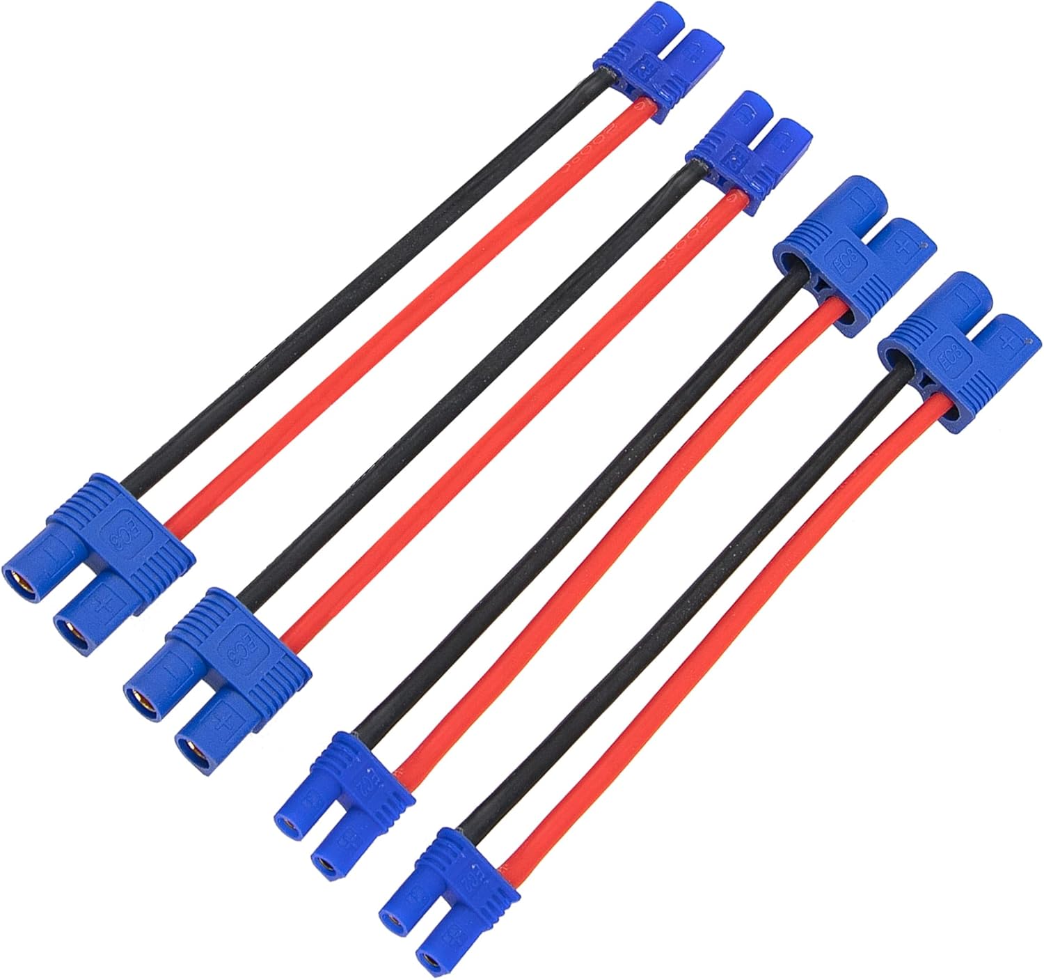 2Pairs ShareGoo EC2 to EC3 Plug Male Female Adapter with 10CM 16AWG Cable Wire for RC FPV Drone Car Lipo NiMH Battery Charger ESC