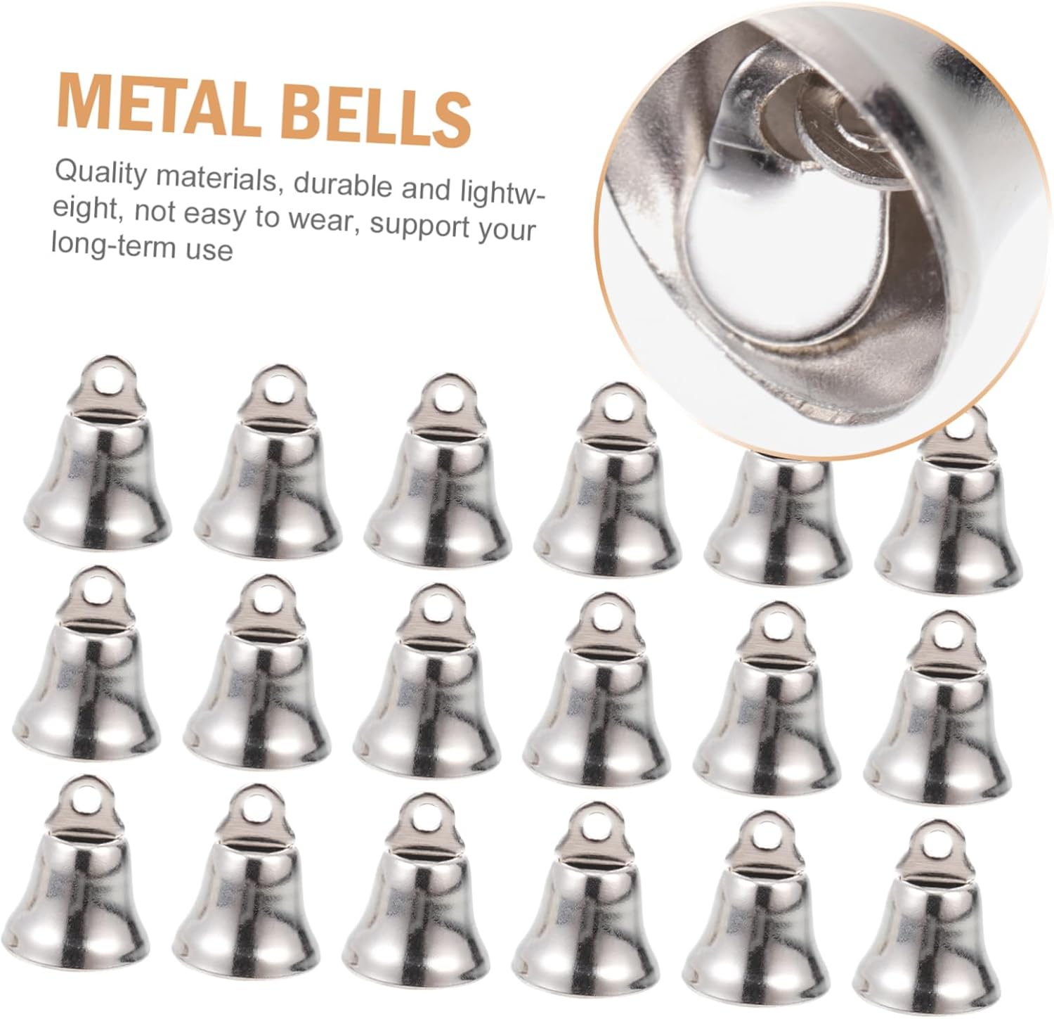 Unomor 350pcs Metal for Crafts and Christmas Tree Decorations Elegant Handheld Bells for and Festive Sounds for Home and Festive Celebrations
