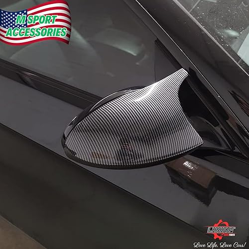 Miniatura 8 de 1 par de cubiertas de espejo lateral de coche de repuesto para BMW Serie 3 2005-2008 E90 E91 E92 E93 320i 325i 330i Pre Lci Modelo Exterior