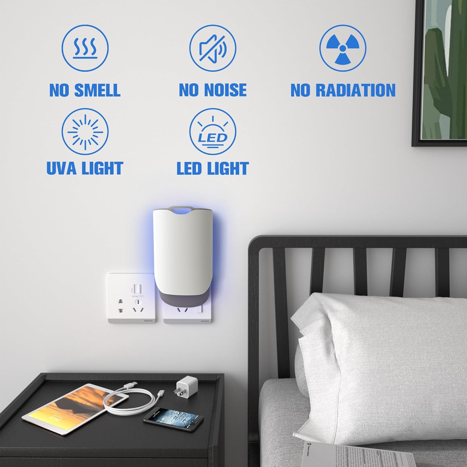 Indoor Flying Insect Light Trap, Fruit Fly Catcher