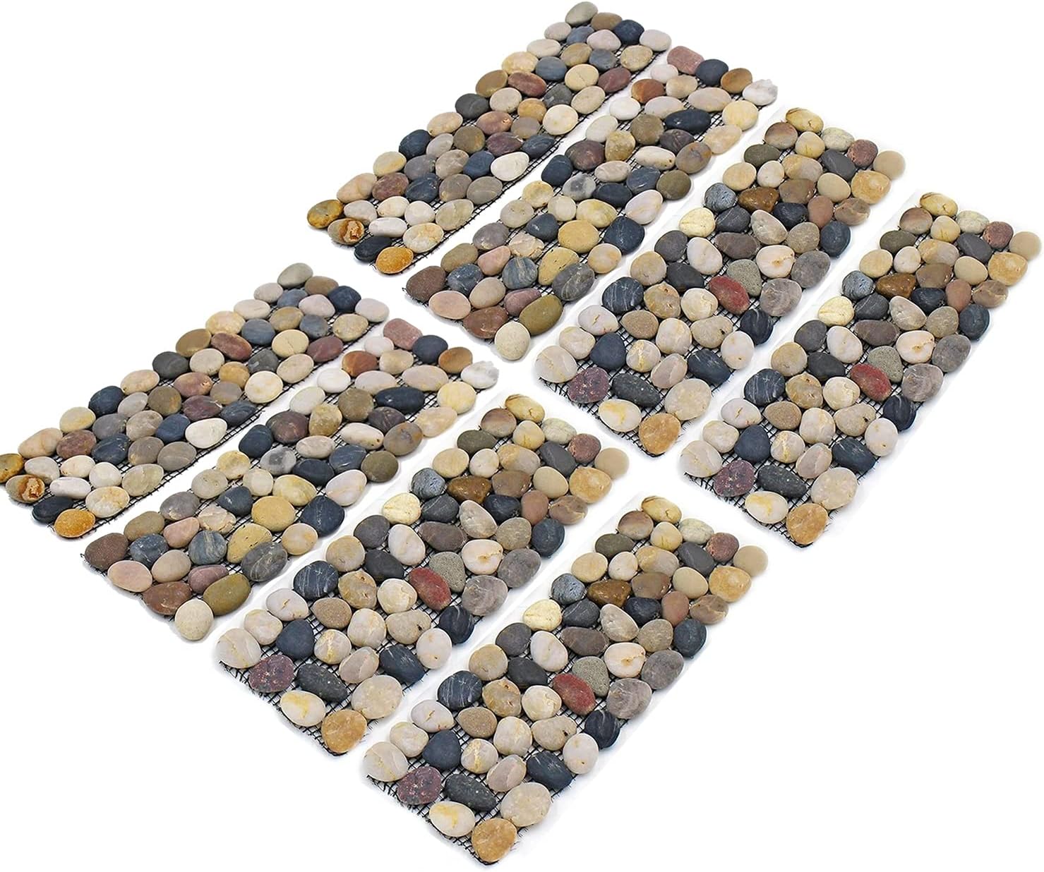 Livingshire Pebble Tile Stone Border Outdoor Garden Plant Lawn Edging
