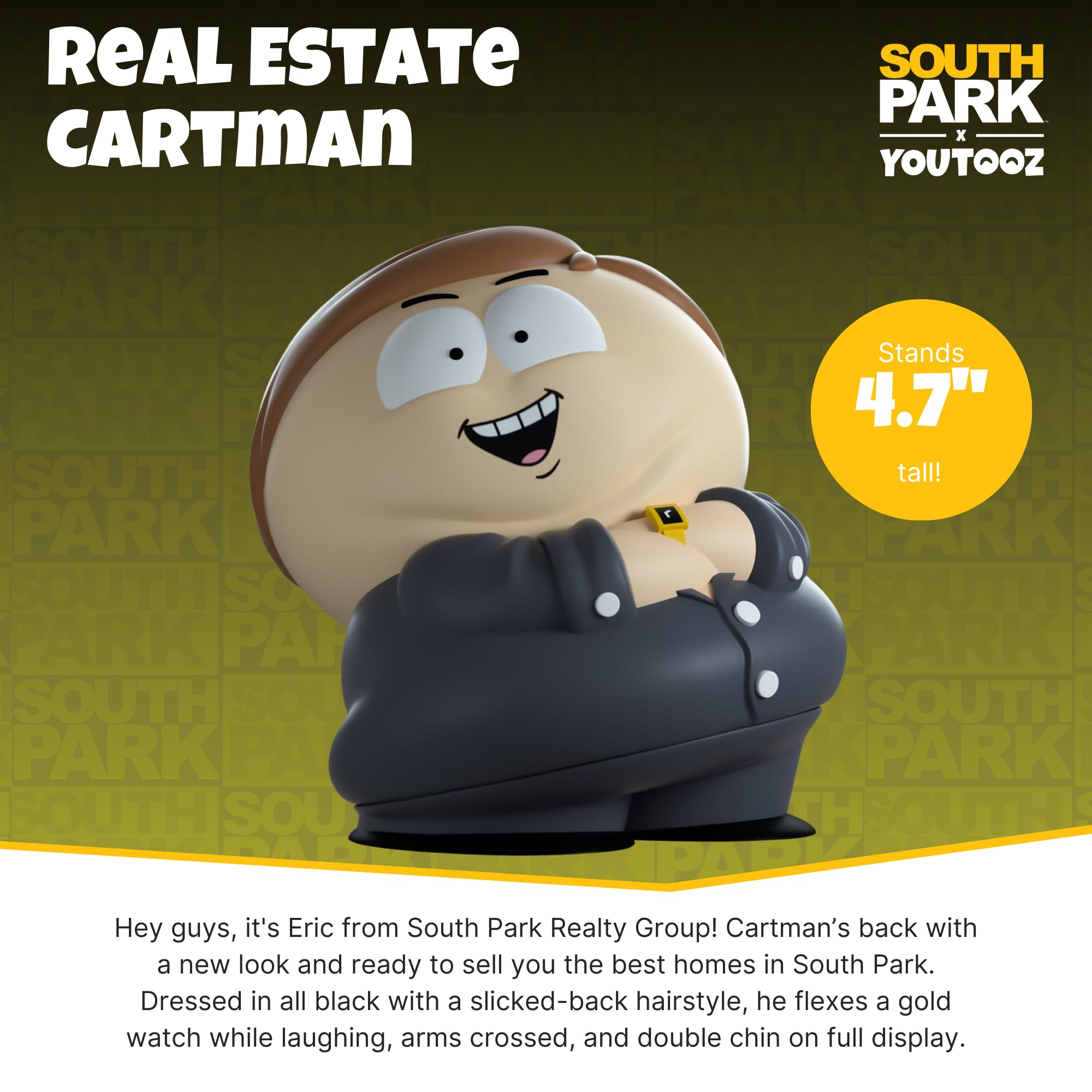 Youtooz Boneco de Vinil South Park Real Estate Cartman de 7,9 cm