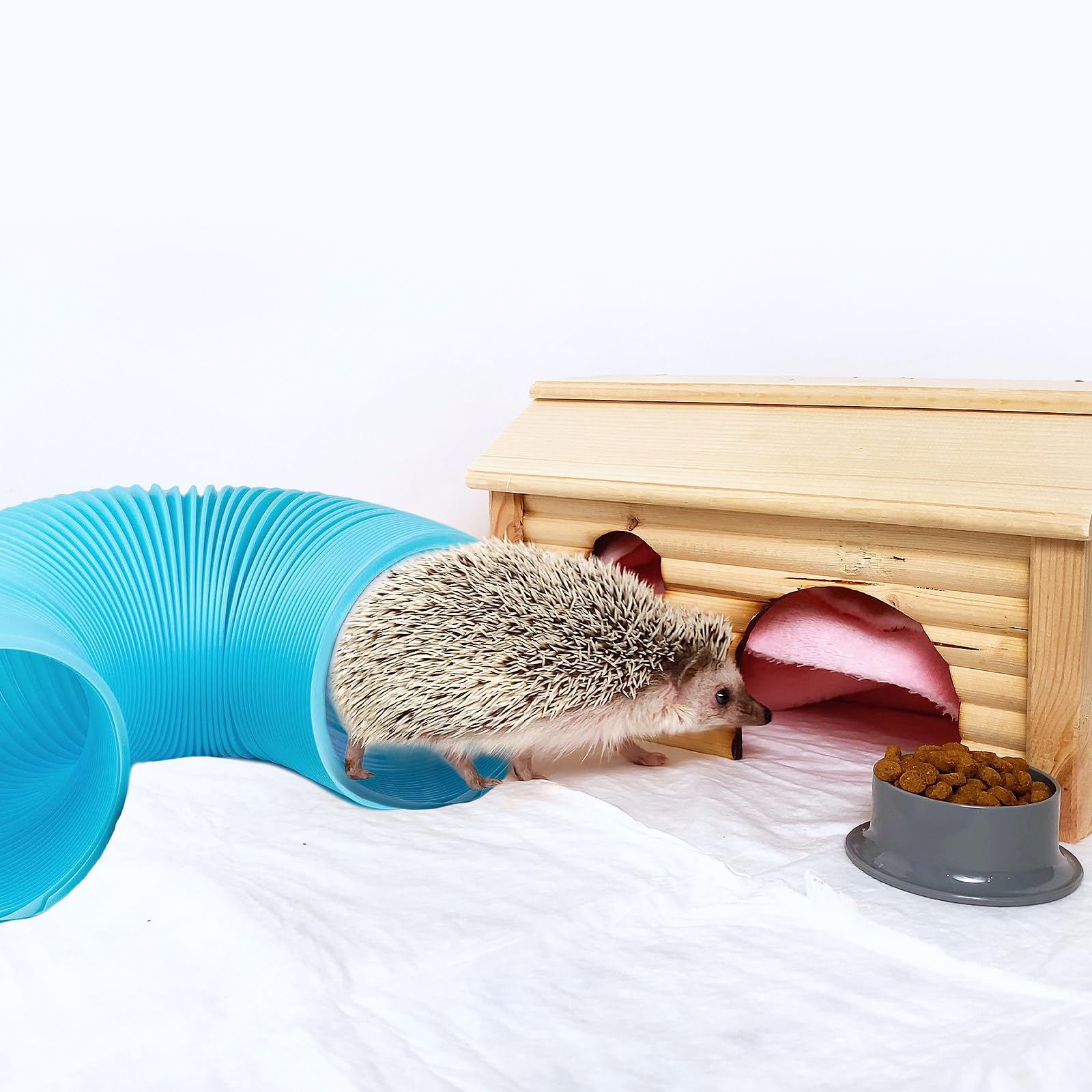 Image showcasing Ferret Tubes 3-Pack Hamster Tunnel Tubes - Collapsible Plastic Pet Play ...