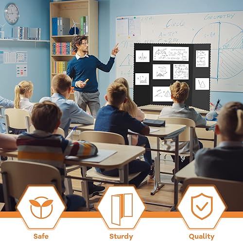 Miniatura 6 de Tablero de póster triple de 12 piezas, tablero de presentación plegable ligero, de una sola pared, tablero de cartón plegable para proyectos