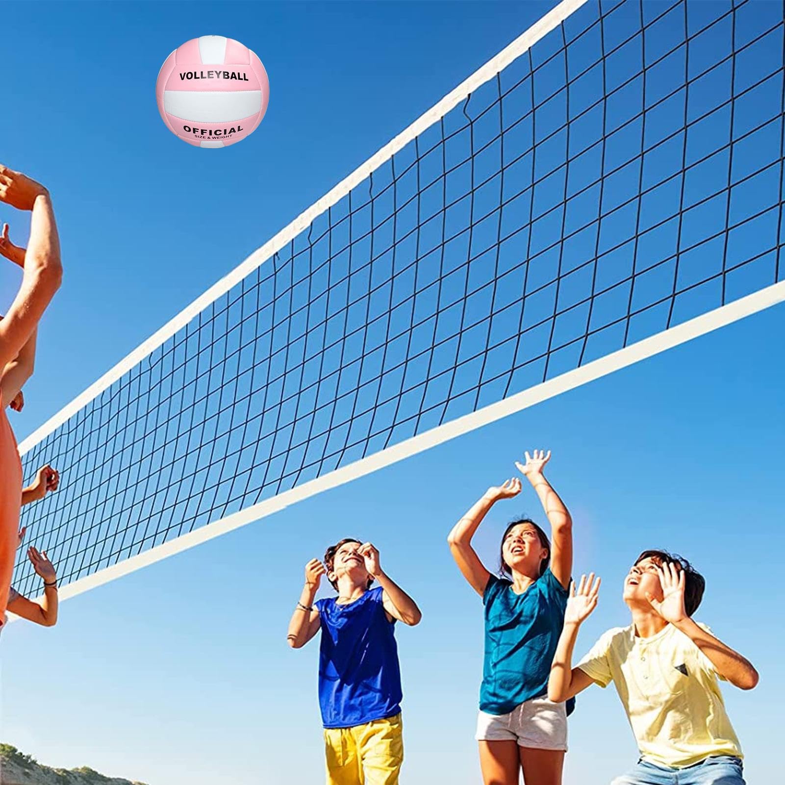 Ballon Volley-Ball De Plage – Souple, Résistant, Multi-surfaces – Idéal Pour Jardin, Parc, École