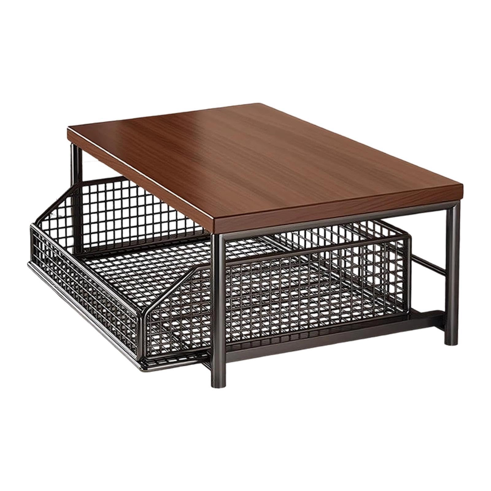 Coffee Bar Station Organizer Coffee Shop Cafe Dorm Pantry with Smooth Drawer 37cmx25cmx18cm | Home & Garden | Kitchen, Dining & Bar | Kitchen Storage & Organization | Racks & Holders-image-5
