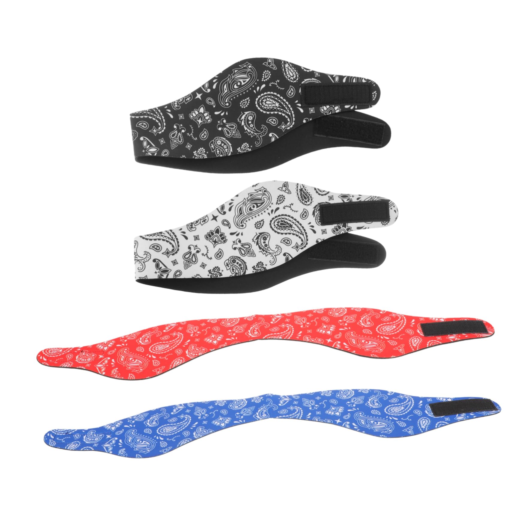 4 Stück verstellbares Stirnband Haarbänder Stirnband Sport Hijab Schwimmen Ohrband Ohrband It Schwimmen Ohrband Dusche Stirnband Baden Ohrenschutz Elastisches Schwimmstirnband Gehörschutz