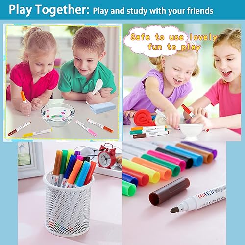 Miniatura 5 de IRWPITW Paquete de bolígrafos de dibujo mágico, 8 colores mágicos de pintura de agua para niños, niños crean bolígrafo mágico, juego de dibujos de