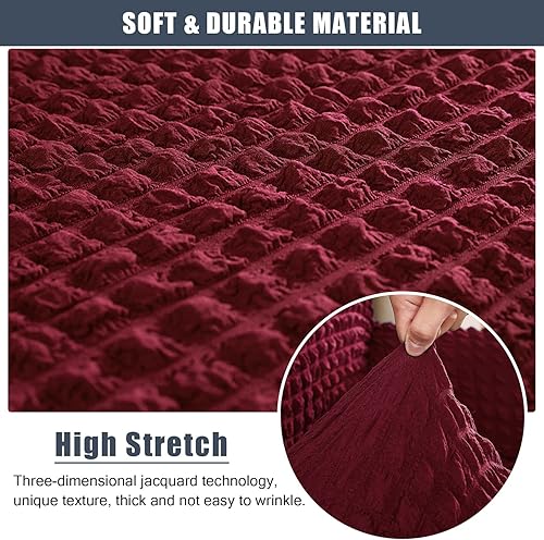 Miniatura 4 de CONRUSER Fundas para banco de comedor, fundas elásticas para banco de banco, protector de banco suave con falda, funda de asiento lavable para sala