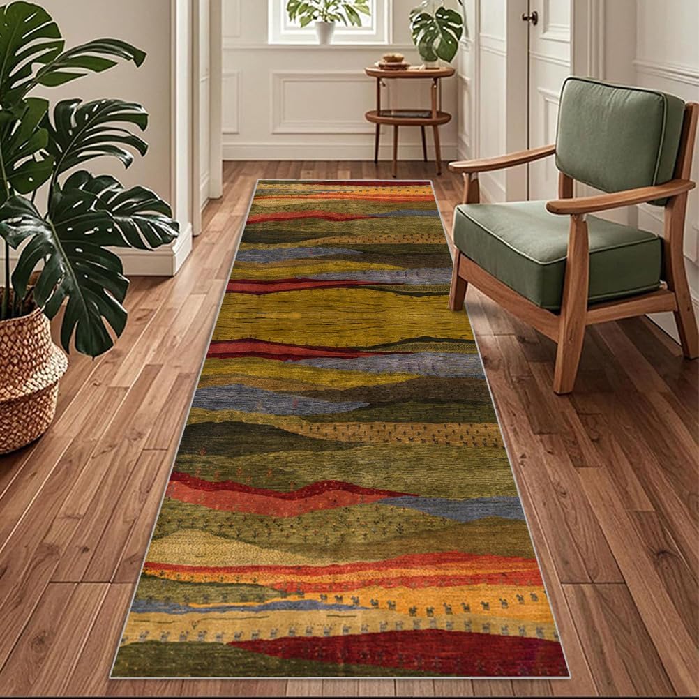 Siunwdiy Extra Long Runner Rugs for Hallway 40x200cm Modern vintage ...