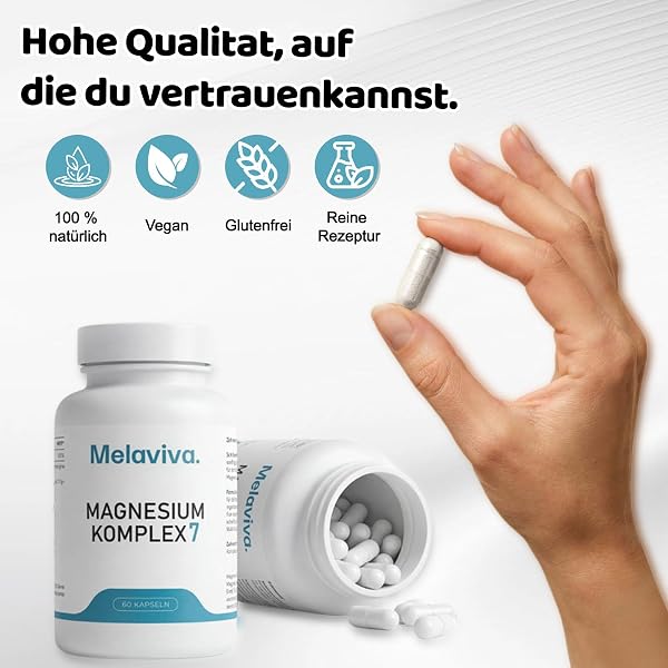 Melaviva Magnesium Komplex 7, Melaviva Magnesium, Hochwertige Clean Formulierung für den täglichen Bedarf, für Frauen & Männer (2) - 2
