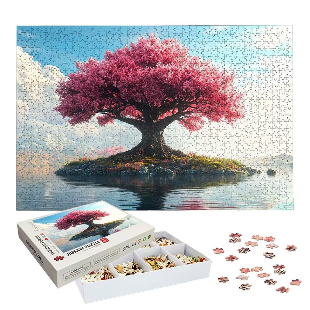 Puzzle 1000 Piezas, Puzzle Árbol de Madera para Adultos, Regalos -2574