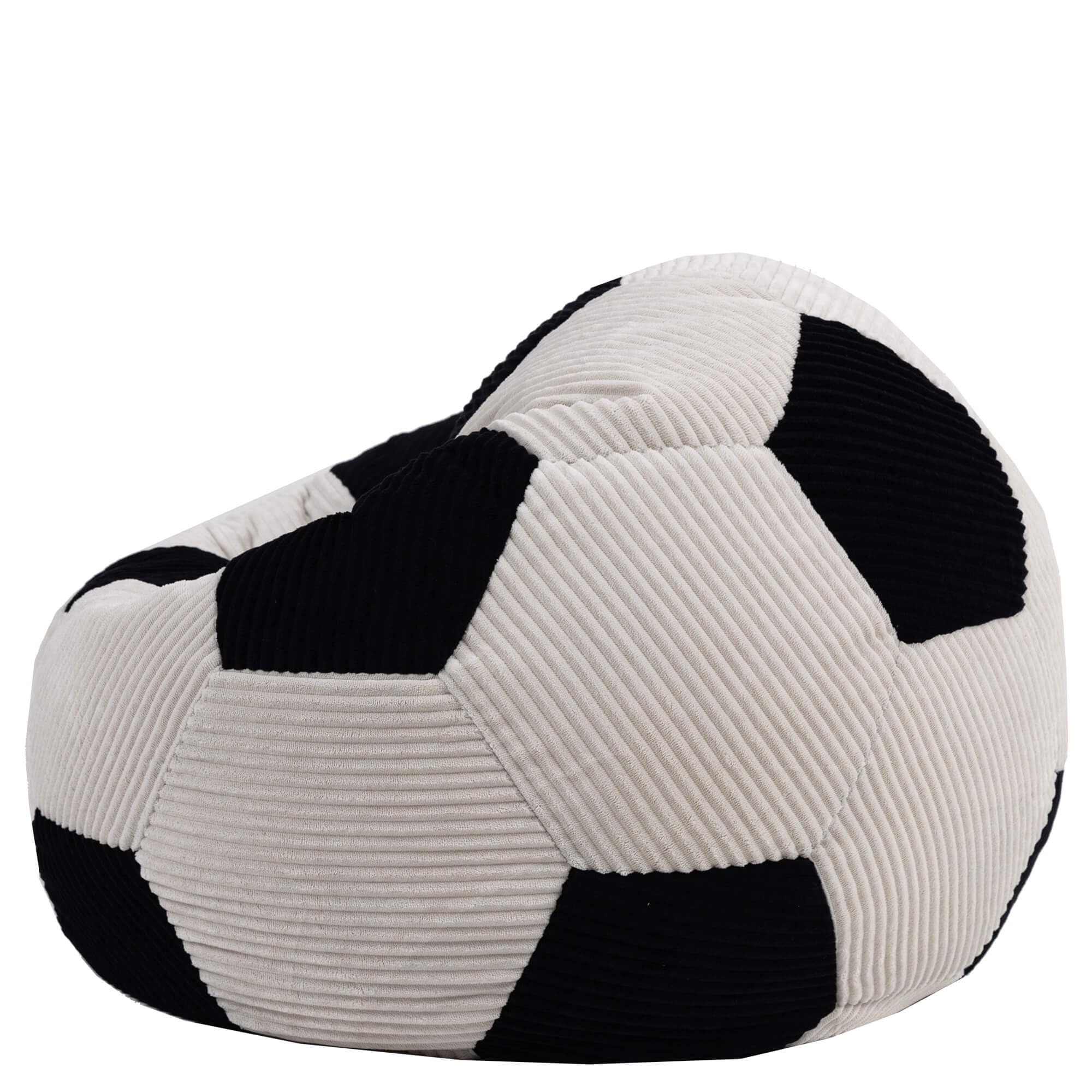 Icon Football Pouf Enfant, Pouf Poire Ado avec Remplissage, Chaise Enfant, Fauteuil Chambre, Meuble Chambre, Meuble Salon, Noir
