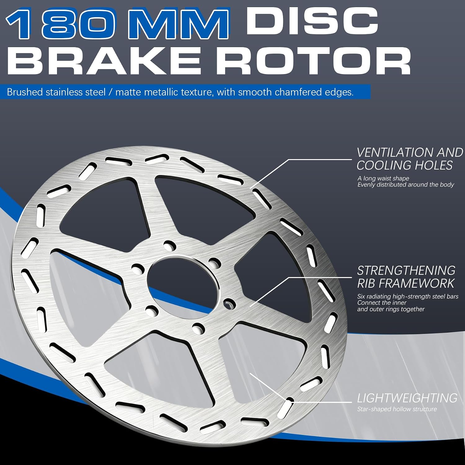 JINGKE Mini Bike Brake Lever 180mm Disc Brake Rotor and BLACK Rear Brake Caliper Coleman CT100U CC100X Baja DB30 Motovox MBX11 MBX10 MMB80 MMB105 97cc 79cc 100cc Powersports Parts