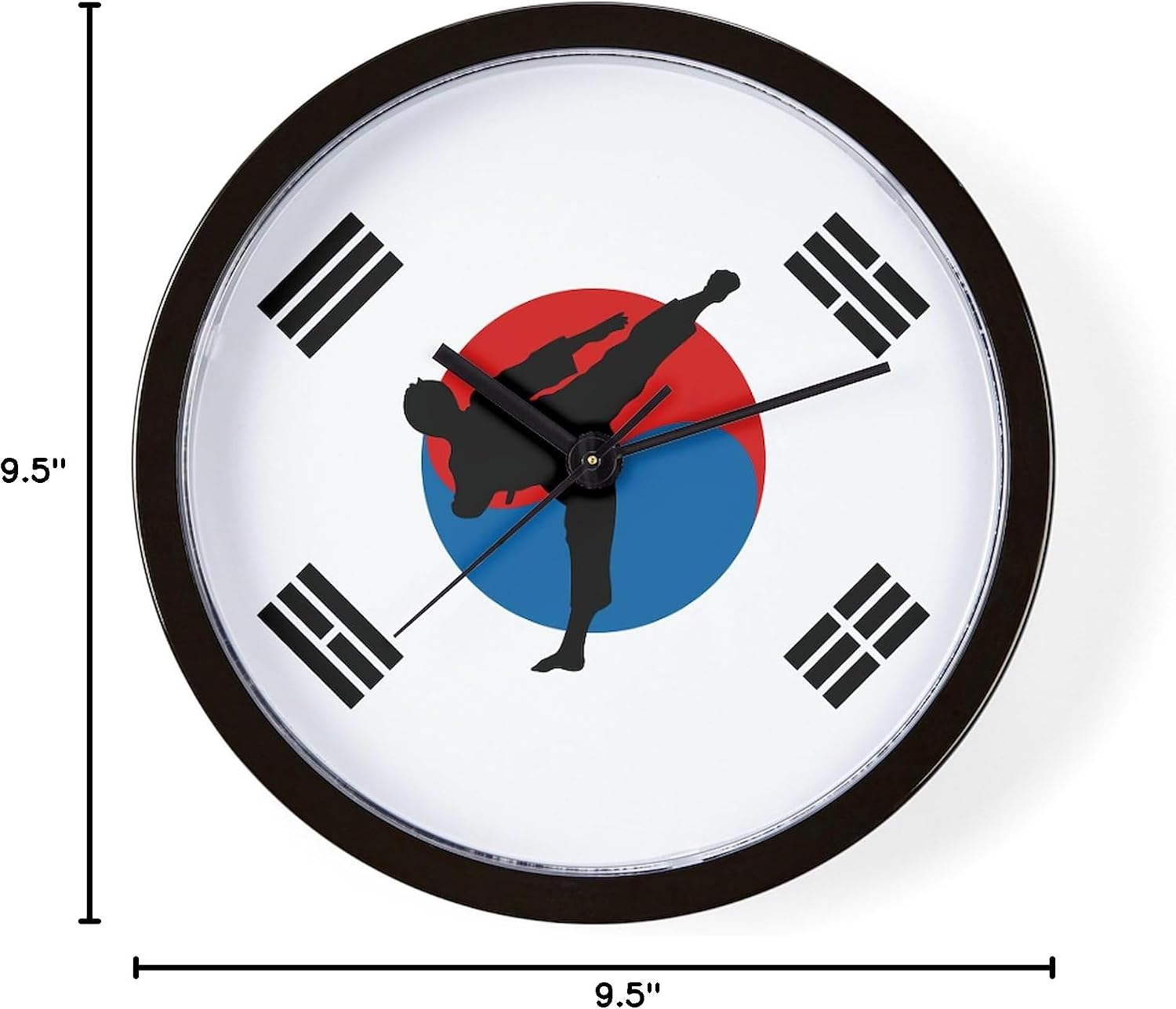 CafePress Taekwondo Flag 10" Wall Clock for Livingroom, Kitchen, or Office