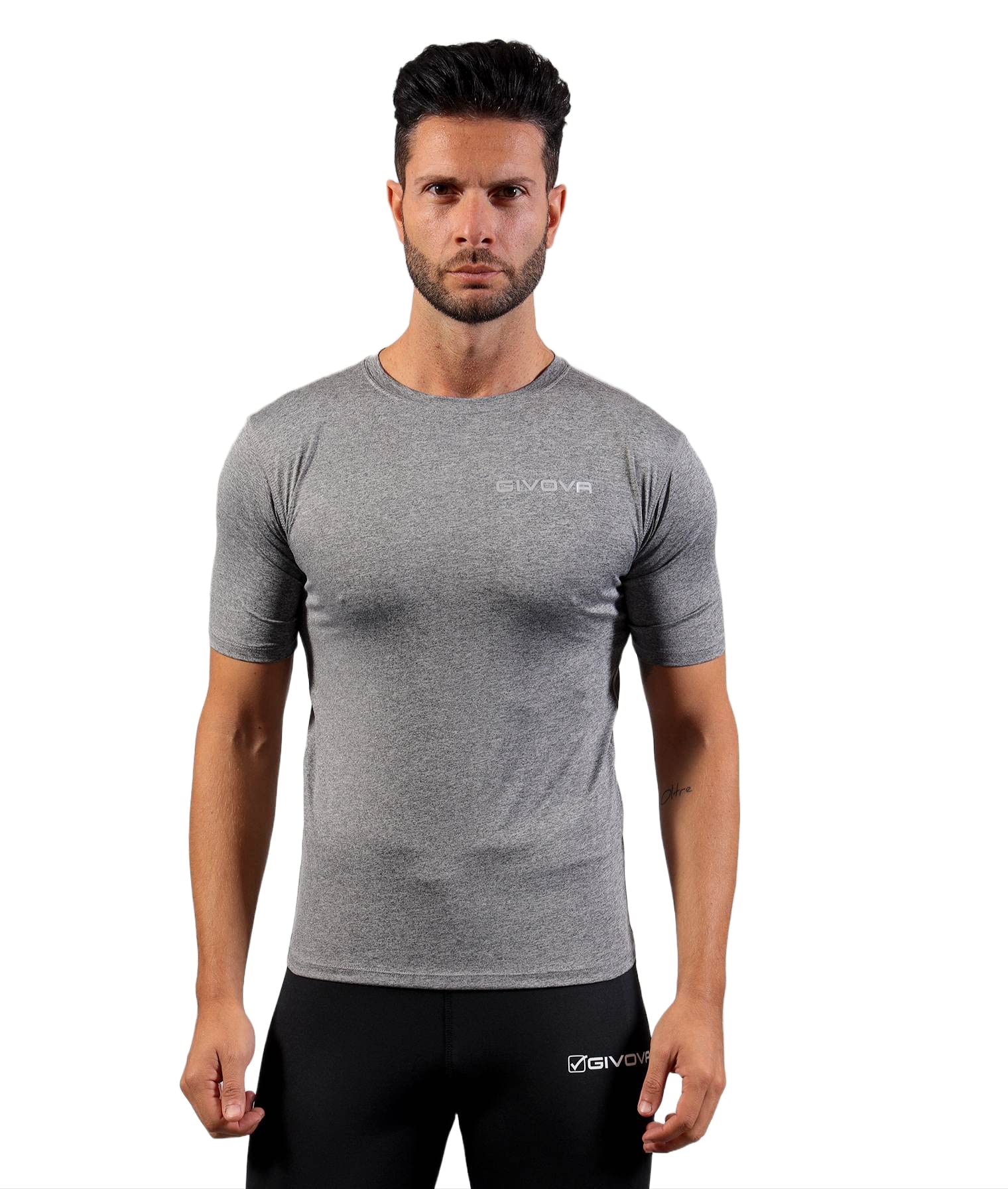 Givova, corpus 2 elastic undershirt m/c, dark gray melange, XL