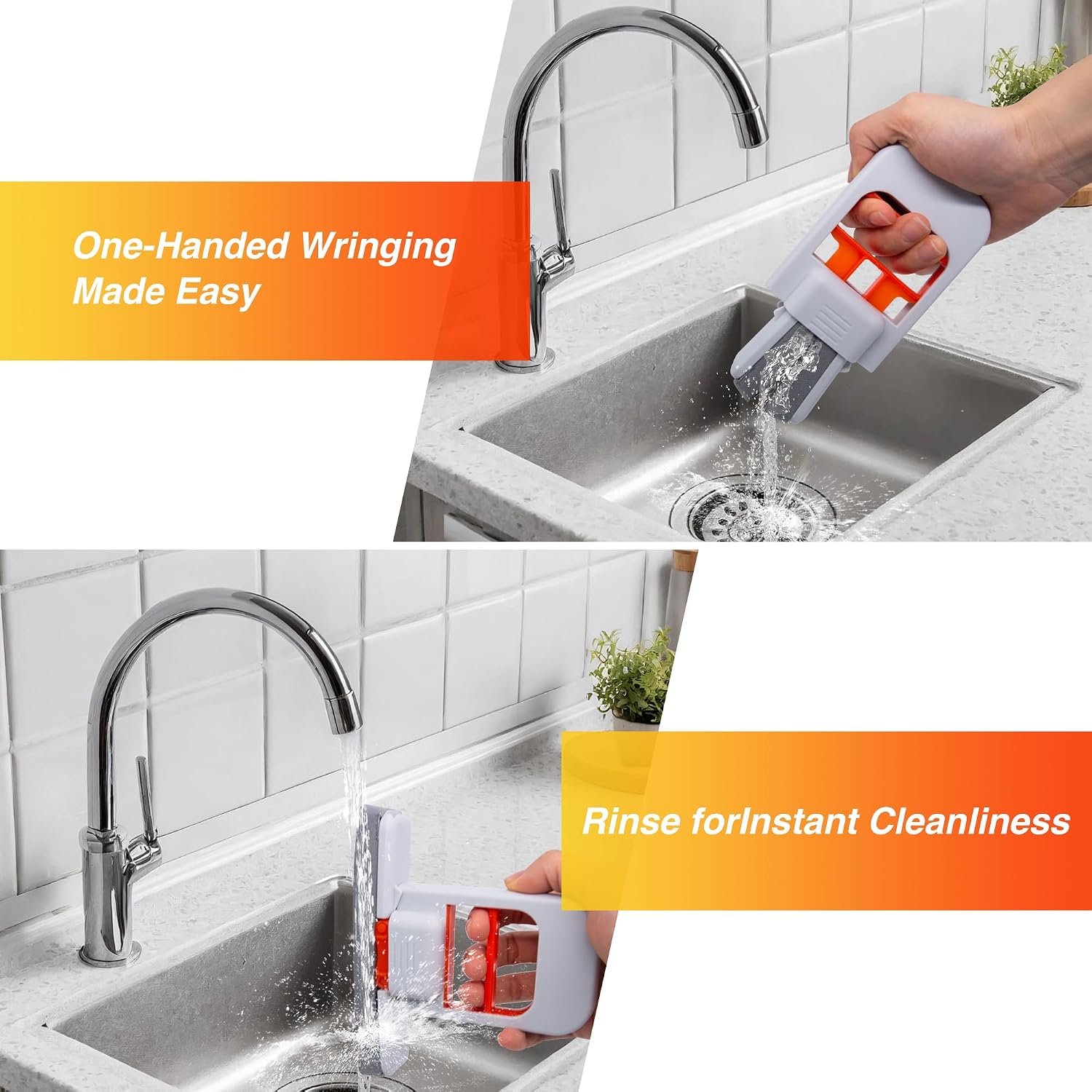 Mini Foldable Desktop Mop, Sponge Mop, Wet and Dry Use Cleaning System.