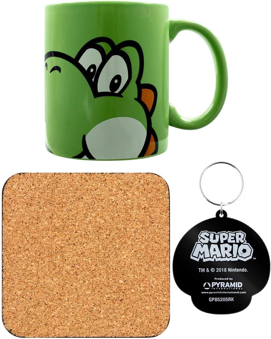 Super Mario (Yoshi) Mug Coaster & Keychain