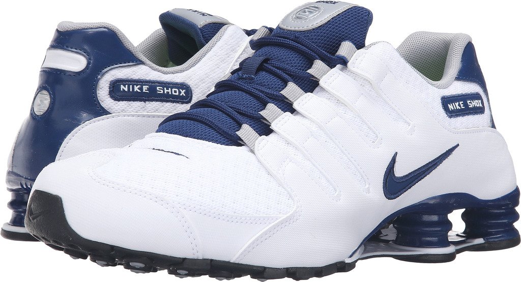 Nike Mens Shox Nz Se Running Shoes White Coastal Blue Desertcart