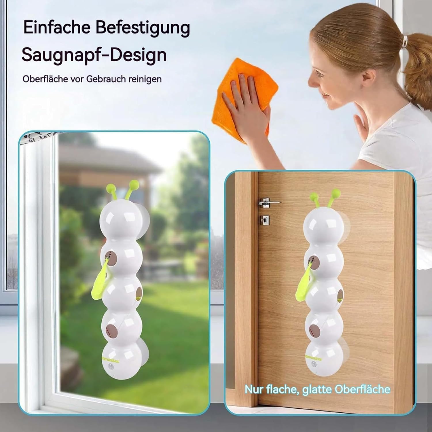 Whirlie Katzenspielzeug, Raupe, Smart Motion Katzenspielzeug mit Wurm-Design, Whirlie Smart Motion Katzenspielzeugs mit Wurm-Design, Fröhliches Katzenspielzeugs für Katzen aller Altersstufen (1Pcs)