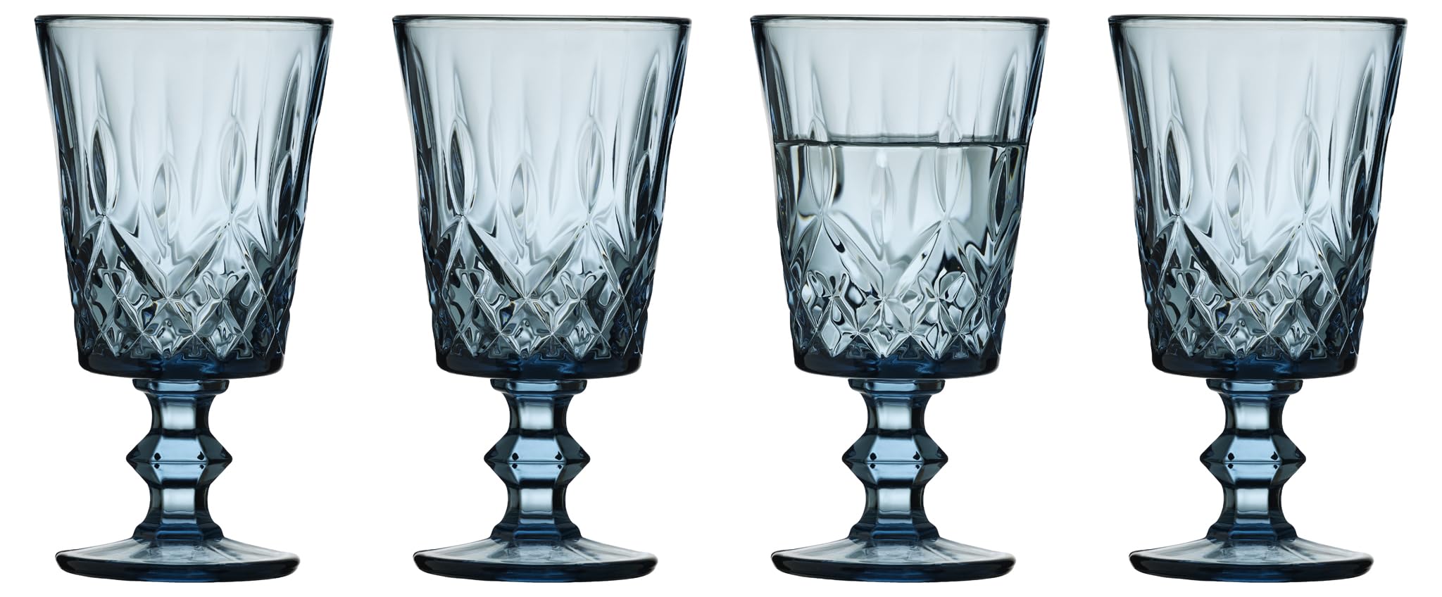 Lyngby Glas Sorrento Şarap Kadehi 29 cl 4 Adet Mavi