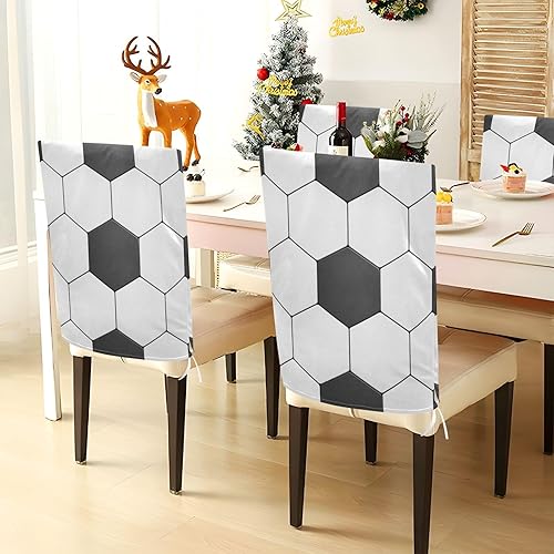 Miniatura 4 de Fundas decorativas modernas para sillas de fútbol deportivo para sillas de hotel, fundas extraíbles para sillas de Navidad, protector para sillas