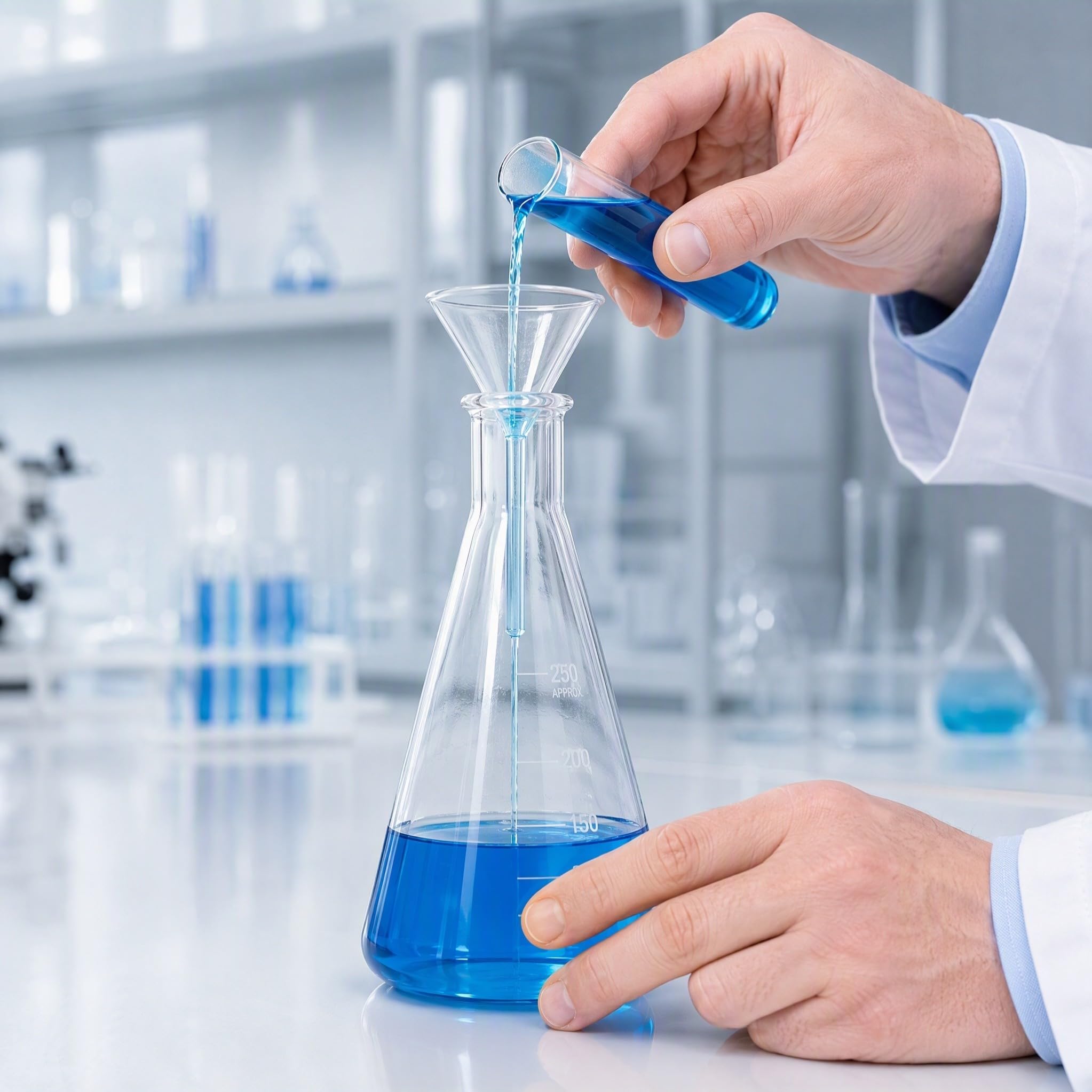 Laborglasgeräte 4 teilig Glasrunder Trichter Set Mit Hitzebeständigkeit Für Chemische Labore Und Präzises Flüssigkeitstransfer