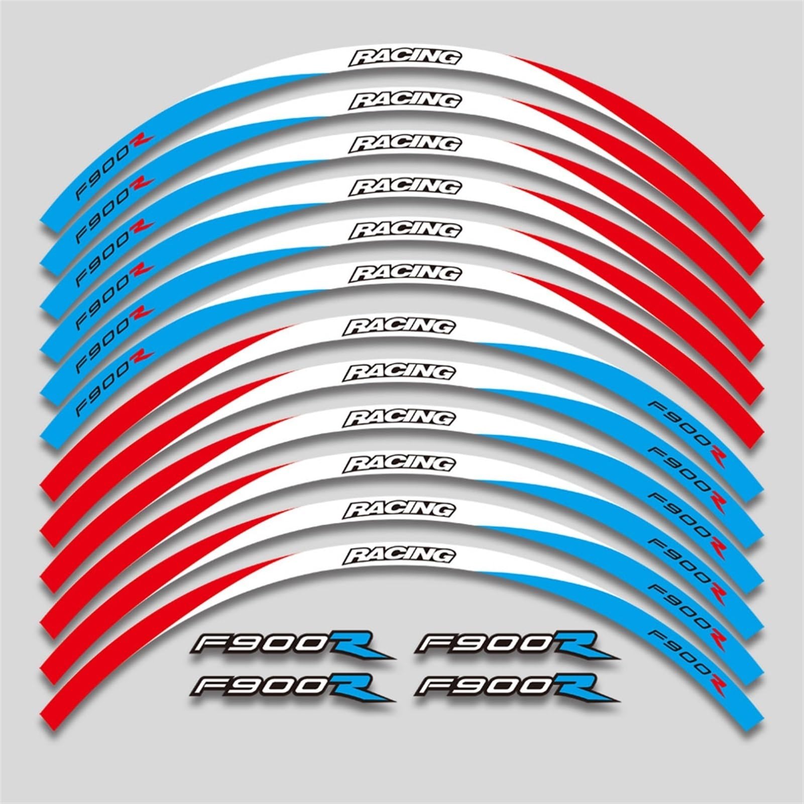 Motorcycle Wheel Front Rear Rim Reflective Sticker Decal Tire Decorative Kit Set for BMW F900R F900 R F900r Decorative(Color6)
