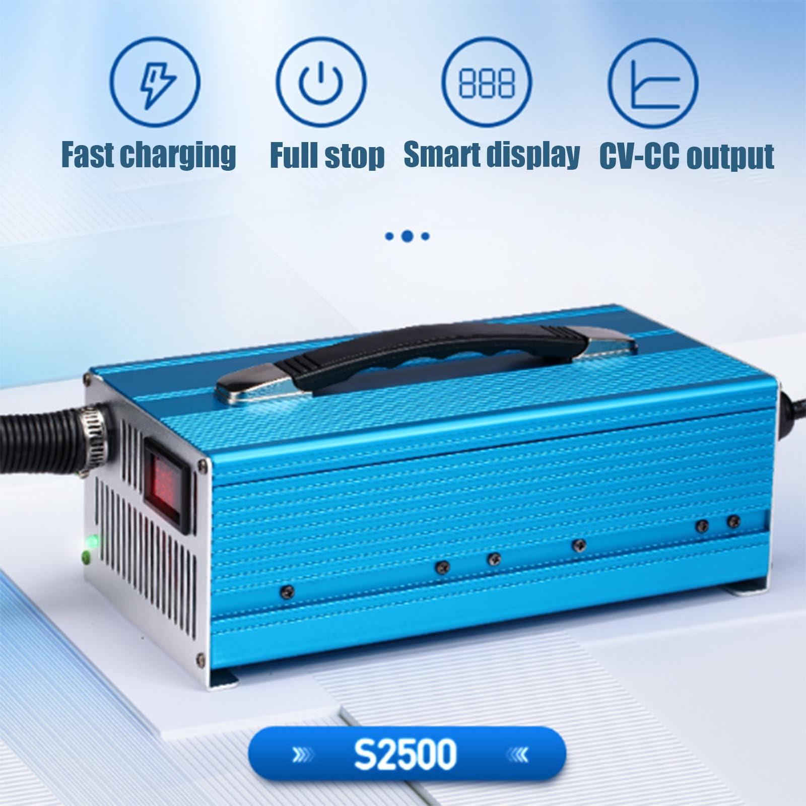 Cargador De Batería De 48V Y 30A, Cargador De Carretillas Elevadoras Eléctricas con Enchufe Anderson De 50A/120A/175A/350A, Adecuado para Cargador De Alta Potencia De 48V100AH-300AH