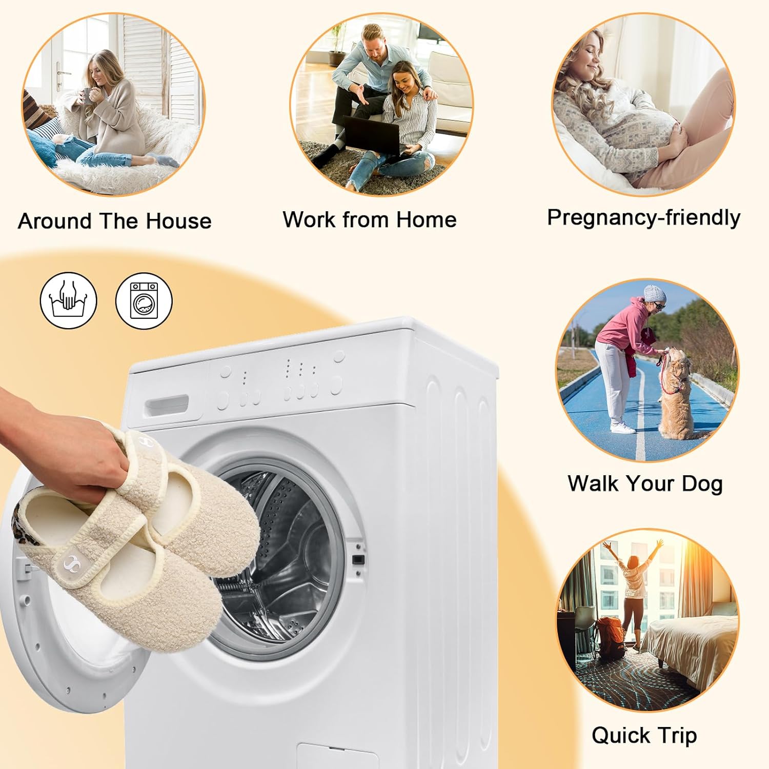 Comfy House Slippers for Women & Men - Wide Diabetic Sock Slippers, Soft & Cozy Barefoot House Shoes 9.5-10 Women/8-8.5 Men Spleopard image 6 of 7 B0D6TWB7Z1