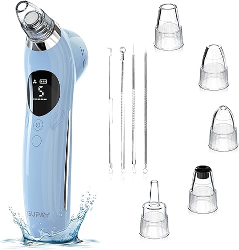 Miniatura 1 de Removedor de puntos negros, aspiradora facial, limpiador de poros eléctricos, comedones, 5 sondas de succión y 5 niveles de succión, herramientas