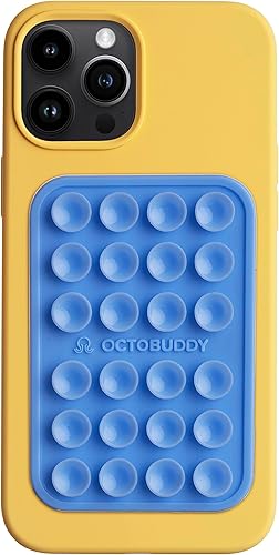 OCTOBUDDY Classic MAX - Funda adhesiva de silicona con succión para teléfono - Manos libres, soporte de agarre fuerte para selfies y videos -