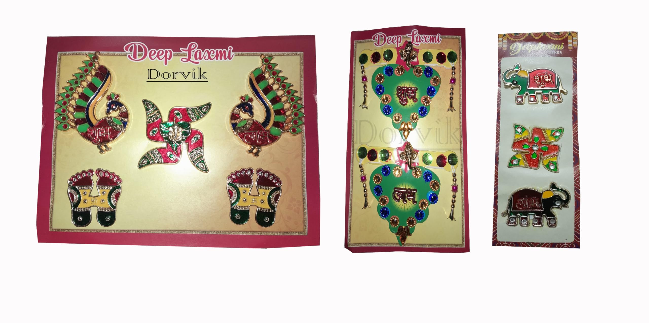 Dorvik Rangoli Stickers Reusable for Decor Home and Office