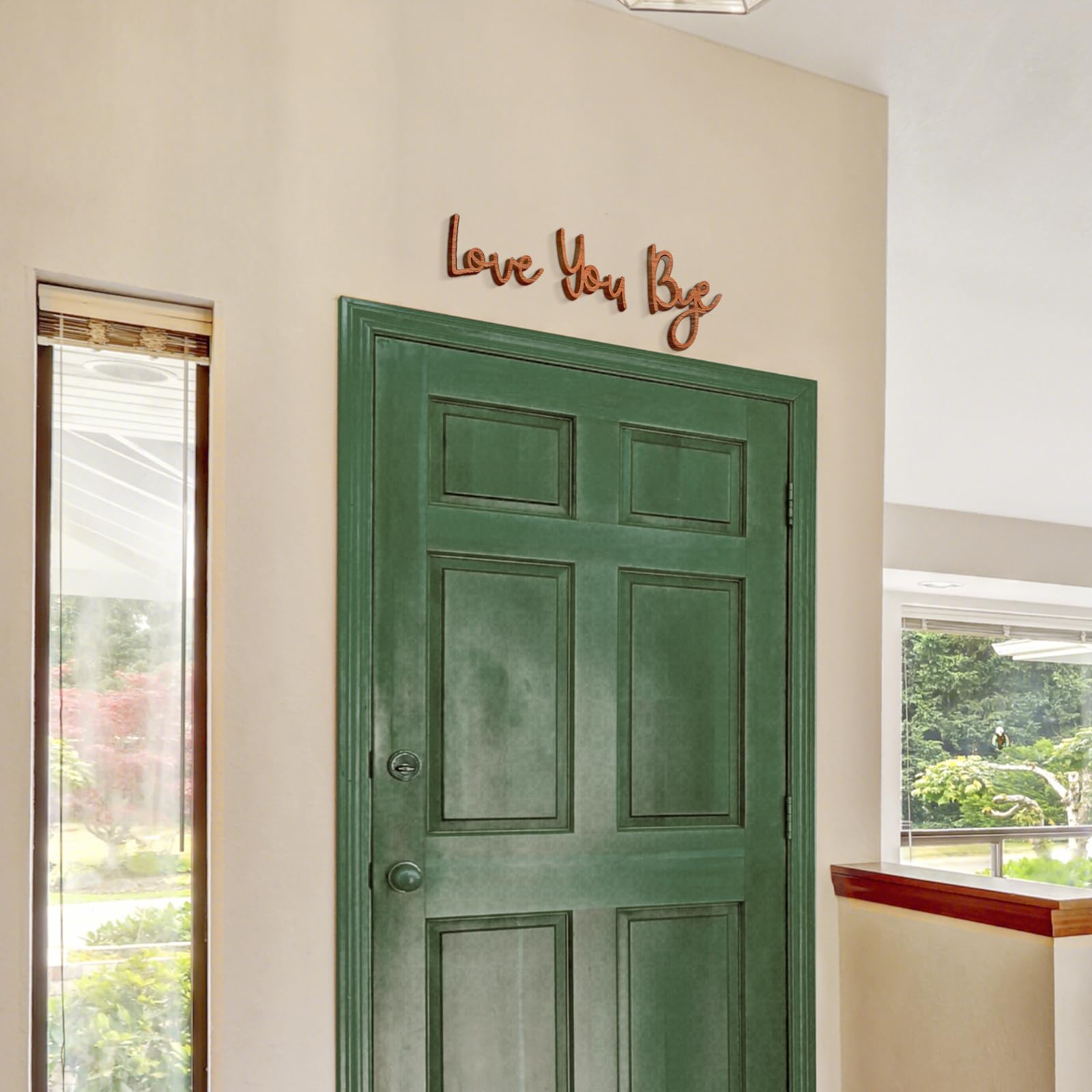 Cartello In Legno Love You Bye Per Sopra La Porta, Decorazione Murale Boho, Ingresso Corridoio Camera Da Letto, Regalo Per Casa
