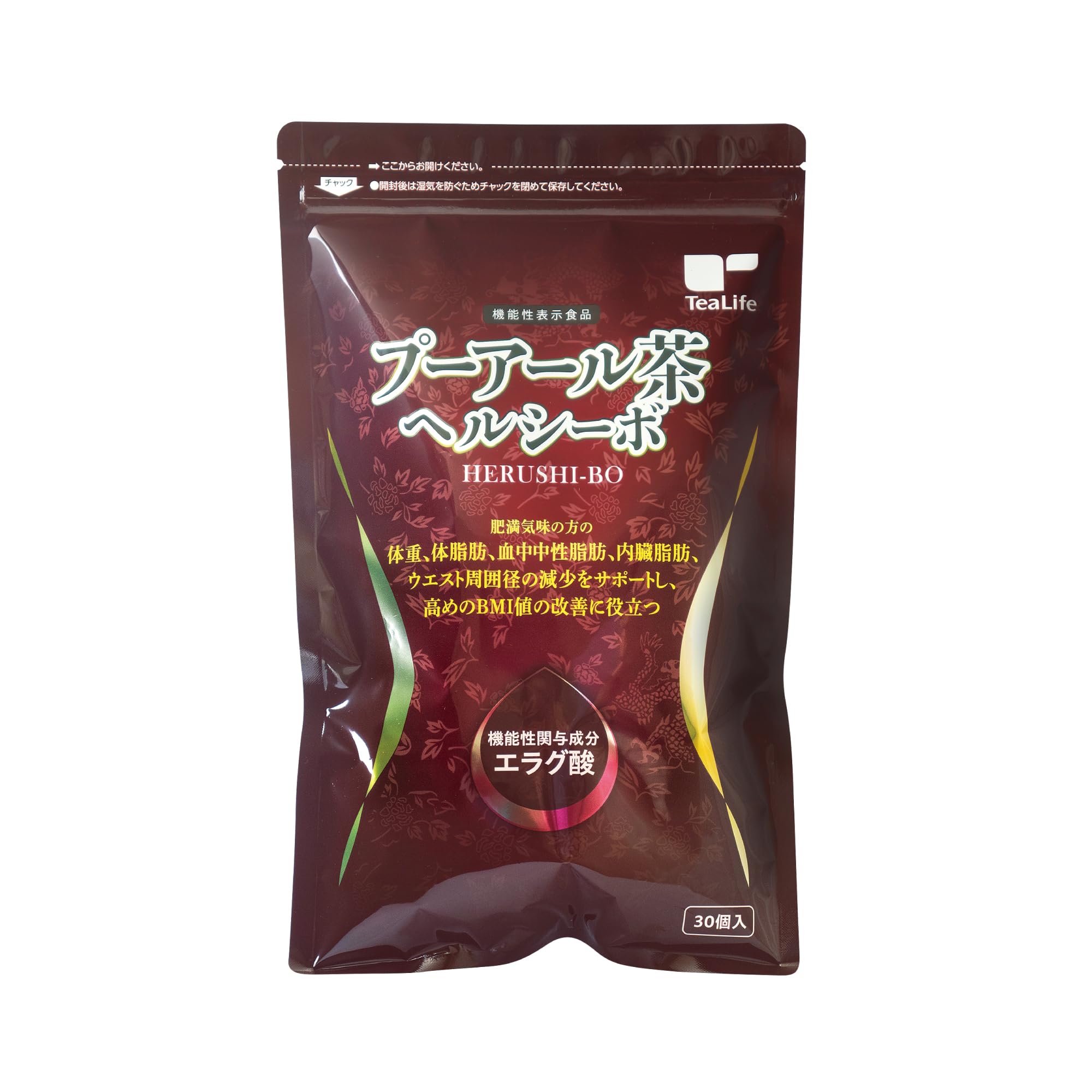 Amazon.co.jp: ティーライフ 機能性表示食品 プーアール茶 ヘルシーボ