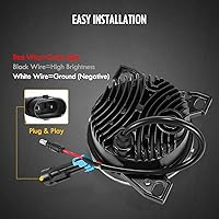 Vista 6 de Kit de ensamblaje de luces antiniebla LED de 12V Partsam para Peterbilt 579 587, Kenworth T660 Lámpara de conducción para parachoques delantero