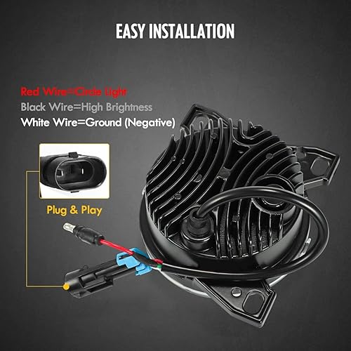 Miniatura 6 de Partsam Kit de montaje de luces antiniebla LED de 12 V para Peterbilt 579 587, Kenworth T660 resistente parachoques delantero lámpara de conducción