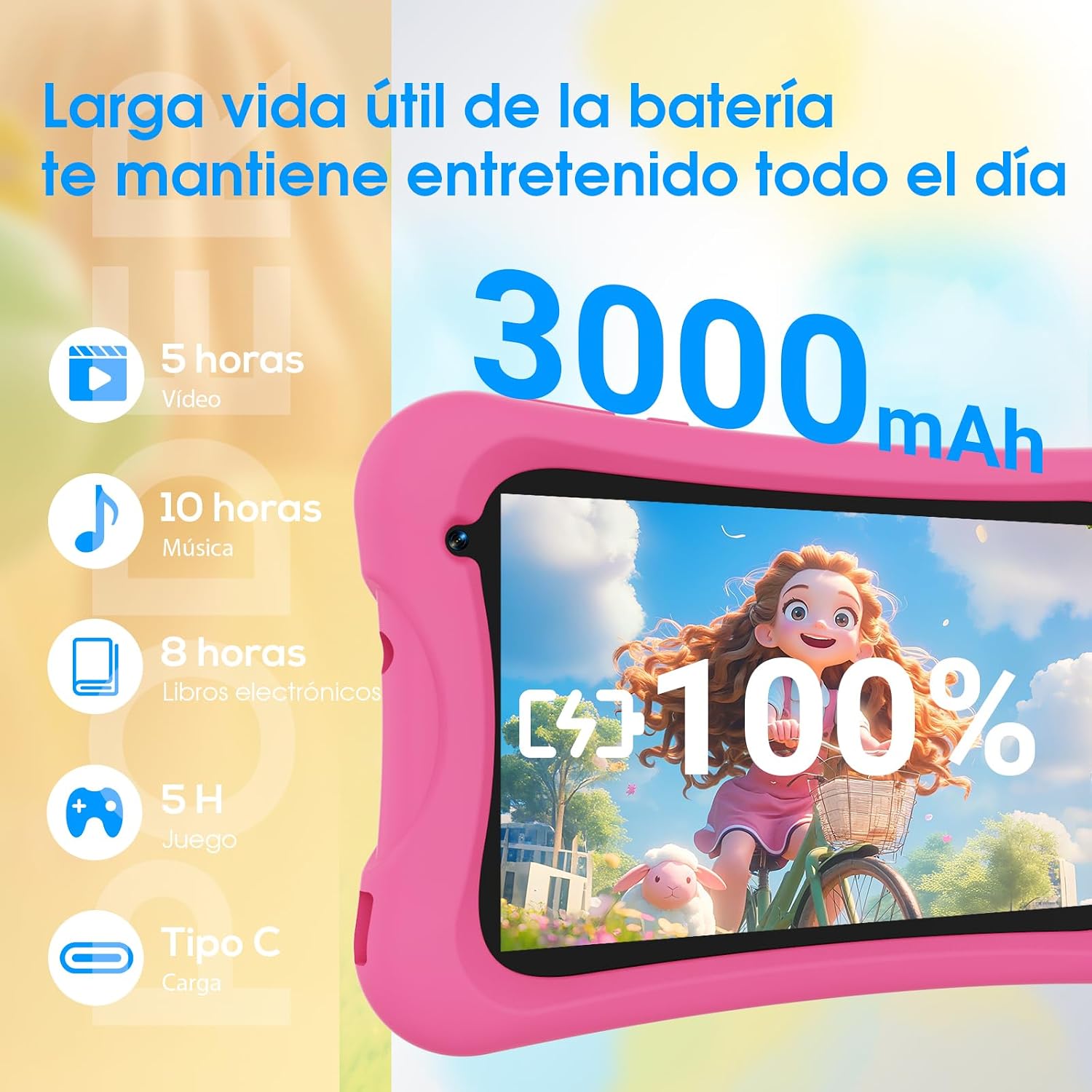 DigiLand Android Kids Tablet, 7 inch Android Tablet for Kids, 4GB + 32GB, Parental Control, 3000mAh Battery, Dual Camera, BT 5.0 & WiFi, Xmas Gift