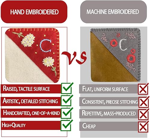 Miniatura 4 de Marcapáginas de esquina bordado a mano personalizado, lindo marcador de libro con flores, regalo de costura a mano para mujeres amantes de los