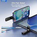 EAGET 128GB Flash Drive avec double USB-C & USB 3.2 Ports, lecteur de pouce portable, 560MB/s Solid State Drive pour iPhone 15/16/17 Pro, - C'est pas vrai. PC, PS4, Android